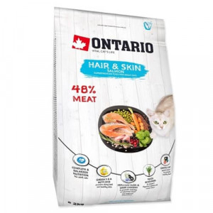 ONTARIO CAT HAIR SKIN sausā kaķu barība Lasis 2kg